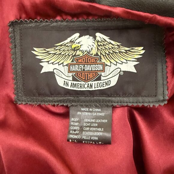 Harley-Davidson Genuine Leather Moto Jacket | Studded Detail | Women’s XL - Picture 9 of 12